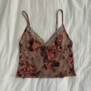 Motel Rocks Rose Lace tank